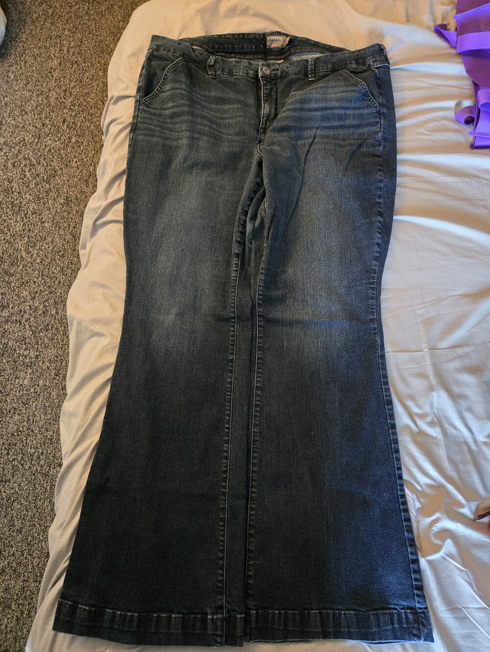 Torrid Mid Rise Stretch Flare Jeans